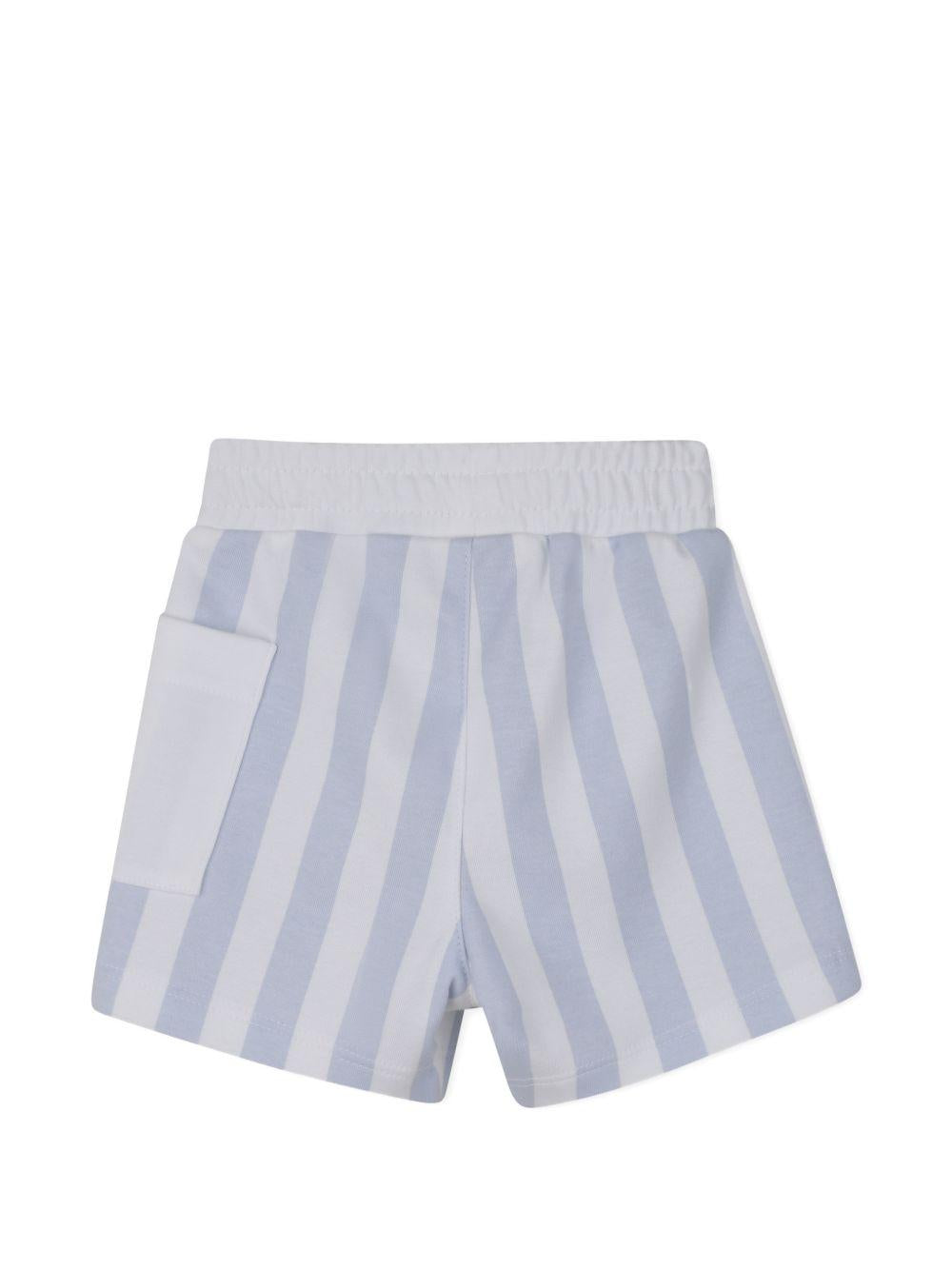 Set t-shirt con shorts per neonato Boss Kids azzurro con motivo a righe J53048 771 BOSS KIDS
