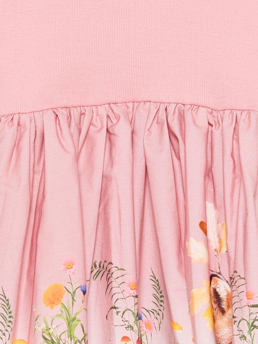 Abito per bambina Molo rosa con stampa volpe 2W25E213 9623 MOLO