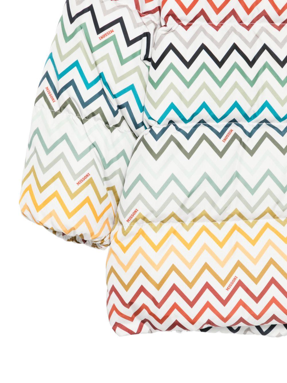 Piumino per bambino Missoni Kids multicolore con stampa a zigzag MZ2H17 N0442 960MC MISSONI KIDS