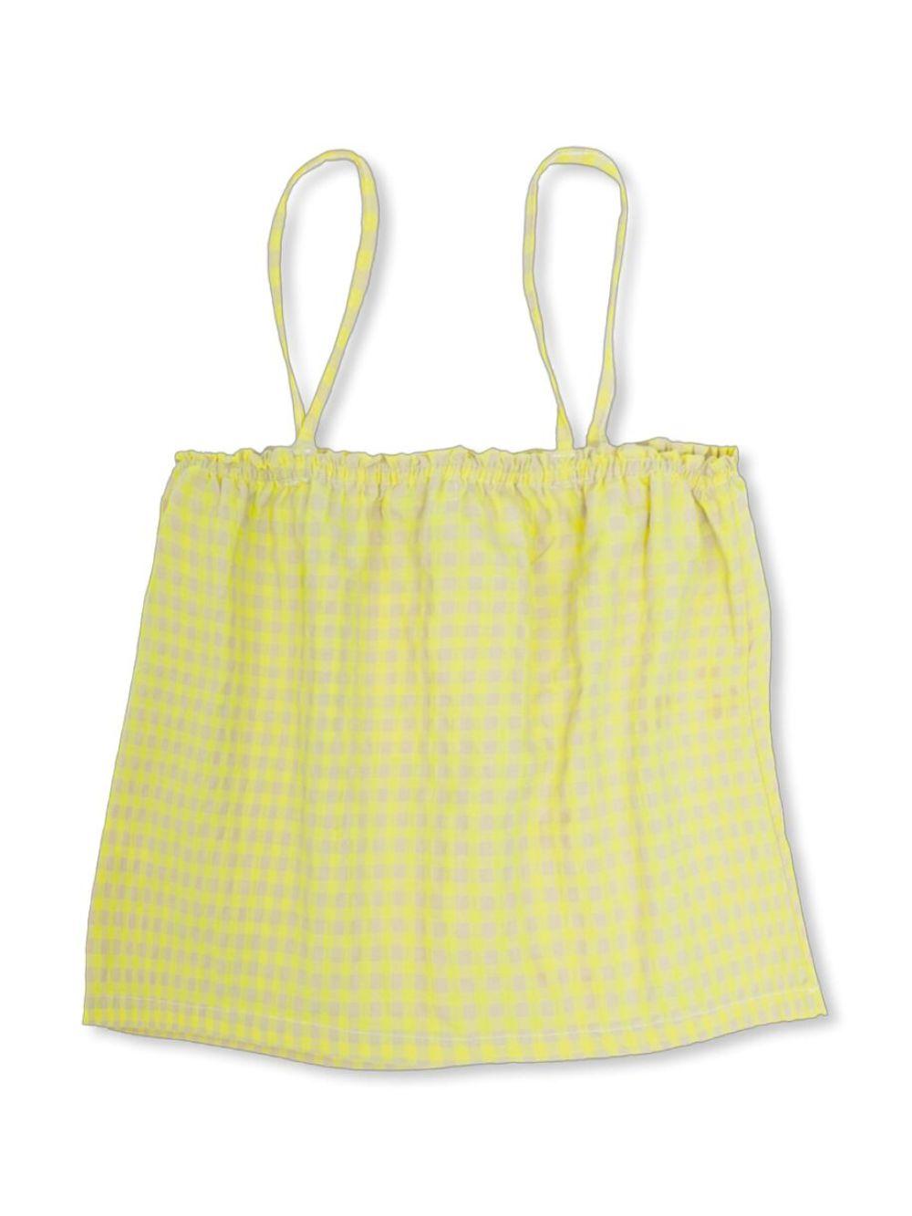 Top per bambina Bobo Choses giallo con motivo a quadri B125AC028 991 BOBO CHOSES KIDS