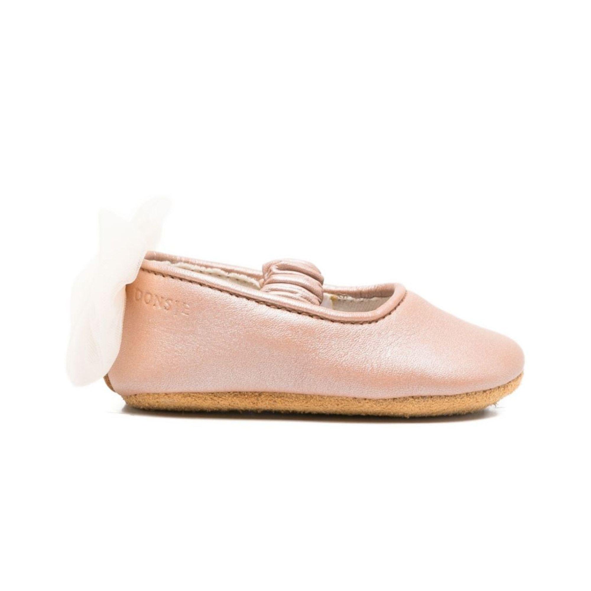 Ballerine per neonata Donsje rosa con dettaglio fiocco posteriore 1041100 LE203 DONSJE KIDS