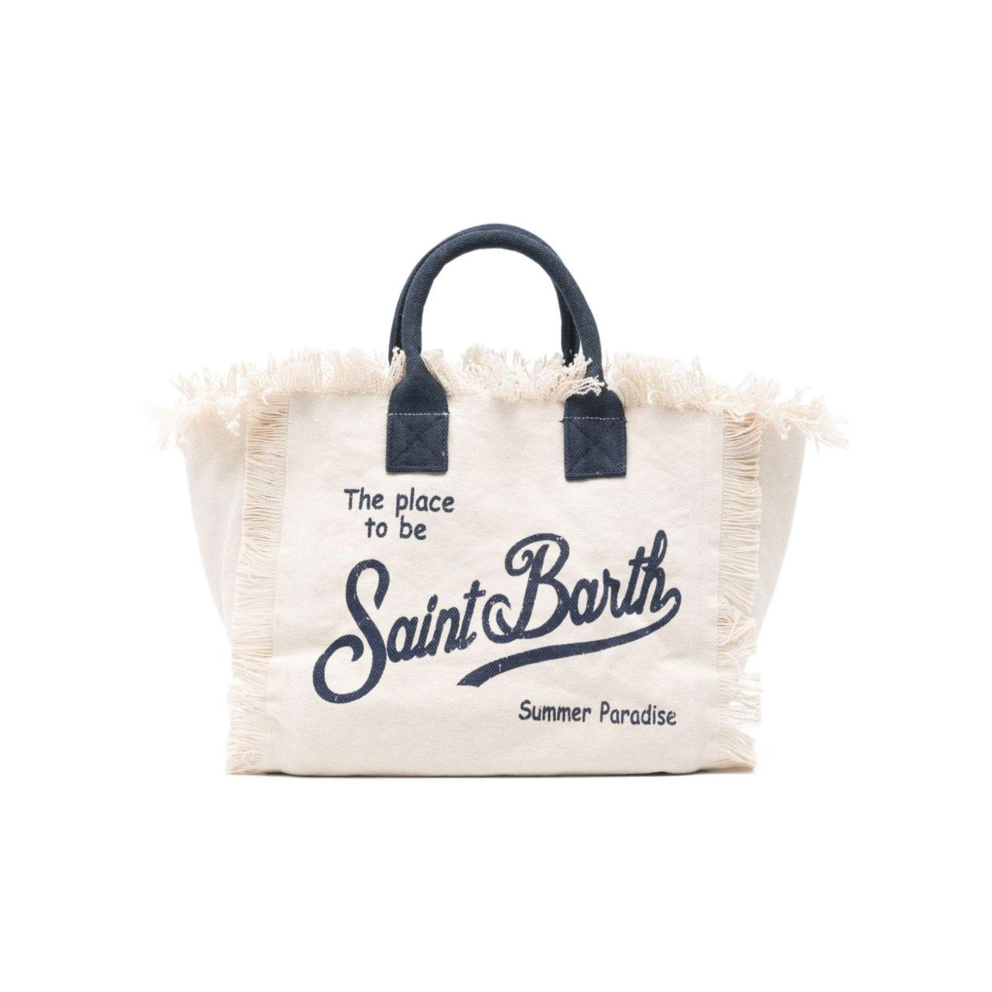 Borsa Colette MC2 Saint Barth beige con logo a contrasto sul davanti COL0001 02564L MC2 ST. BARTH KIDS
