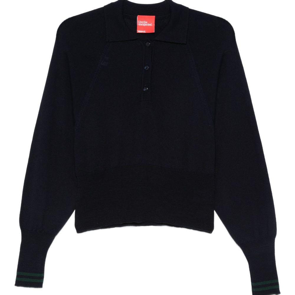 Maglia per donna Merci blu con colletto stile polo W206 NAVY MERCI