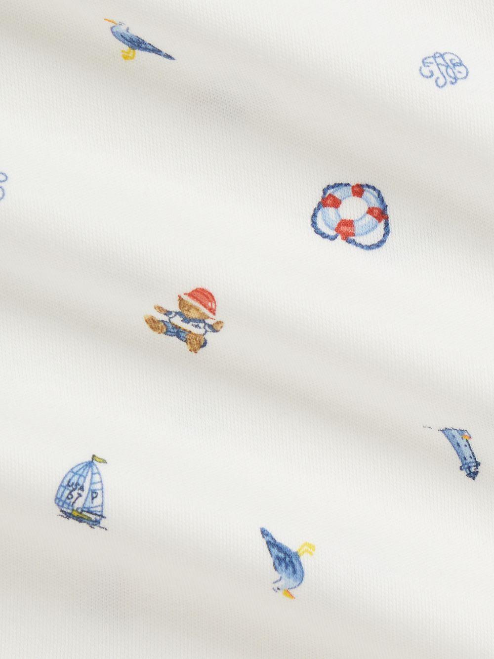 Set di due tutine per neonato Polo Ralph Lauren Kids bianche con stampa Polo Bear 320B14078 001 Ralph Lauren kids