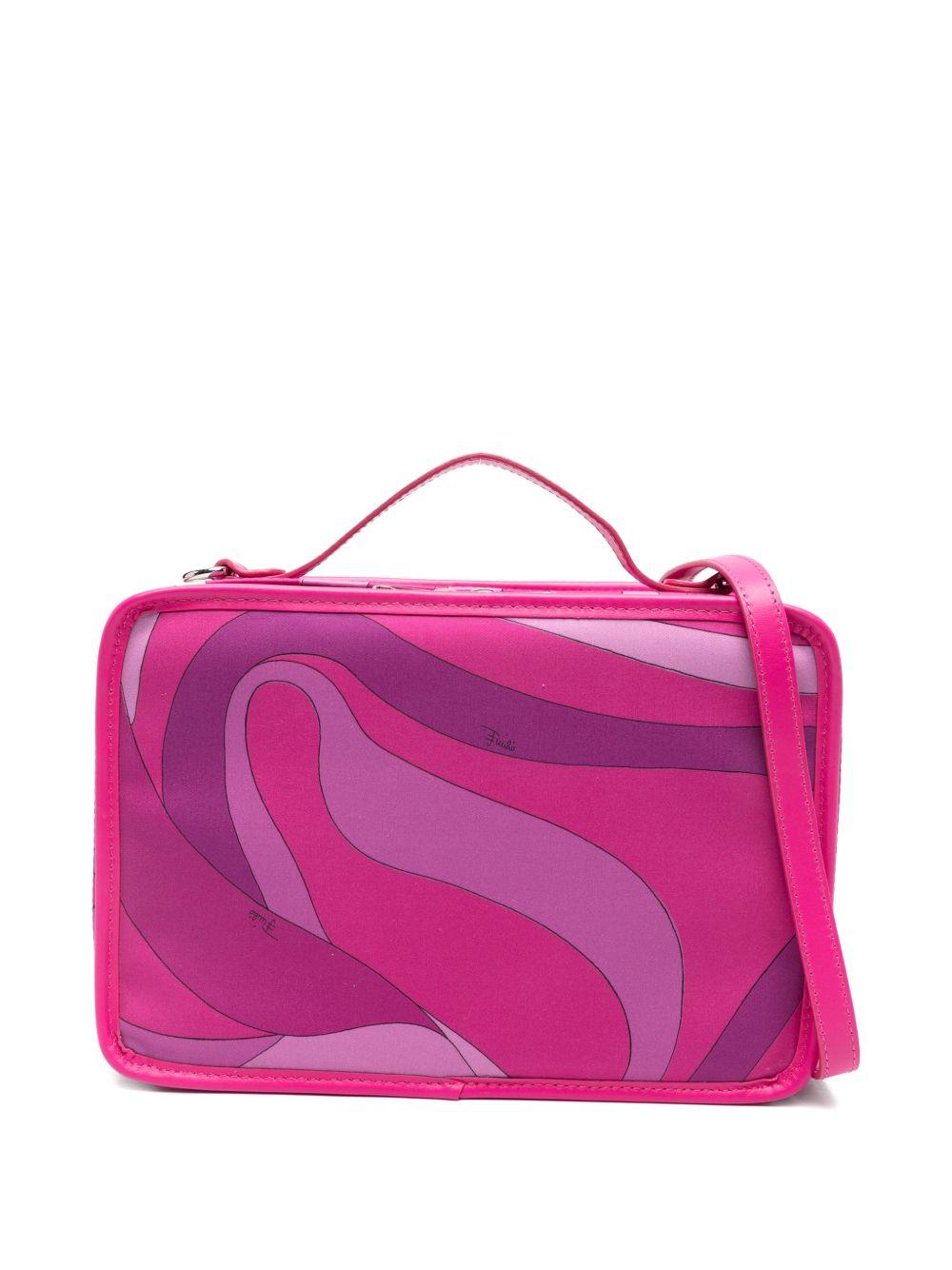 Borsa tote per bambina Emilio Pucci Junior rosa con design a fantasia PY0B38 G0206 570BC EMILIO PUCCI KIDS