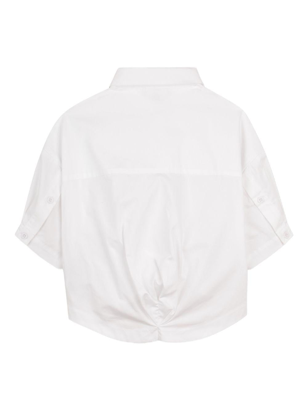 Camicia per bambina Dkny Kids bianca con logo D62567 10P DKNY KIDS