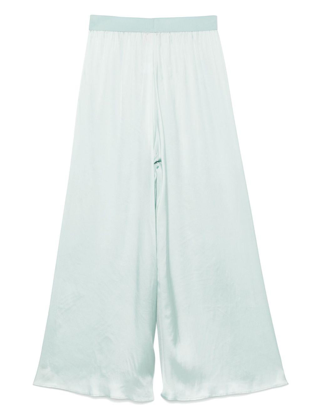 Pantaloni per donna Merci verde acquamarina a gamba ampia con dettagli plissettati PAM01P ACQUA MERCI