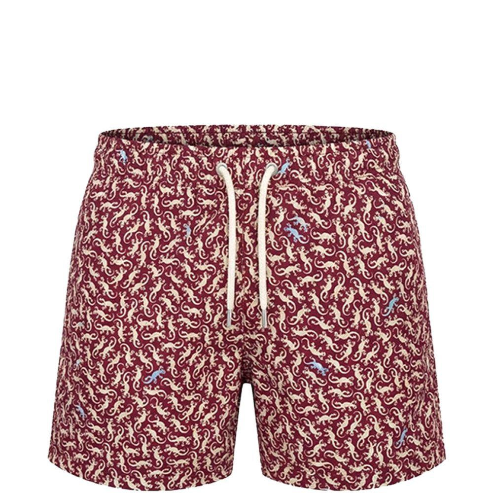 Costume da bagno per bambino MC2 Saint Barth Kids bordeaux con stampa geco JEA0022 04033L MC2 ST. BARTH KIDS