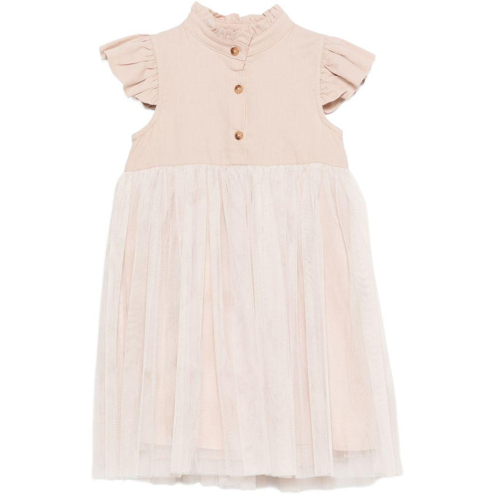 Abito Fleurence per bambina Donsje beige con ruches 4062900 DI005 DONSJE KIDS