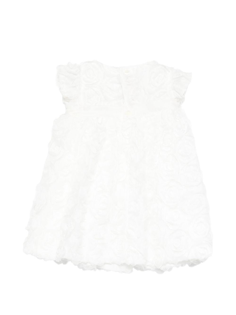 Abito per neonata La Stupenderia bianco con dettagli floreali 2CCAB66 X04 LA STUPENDERIA KIDS