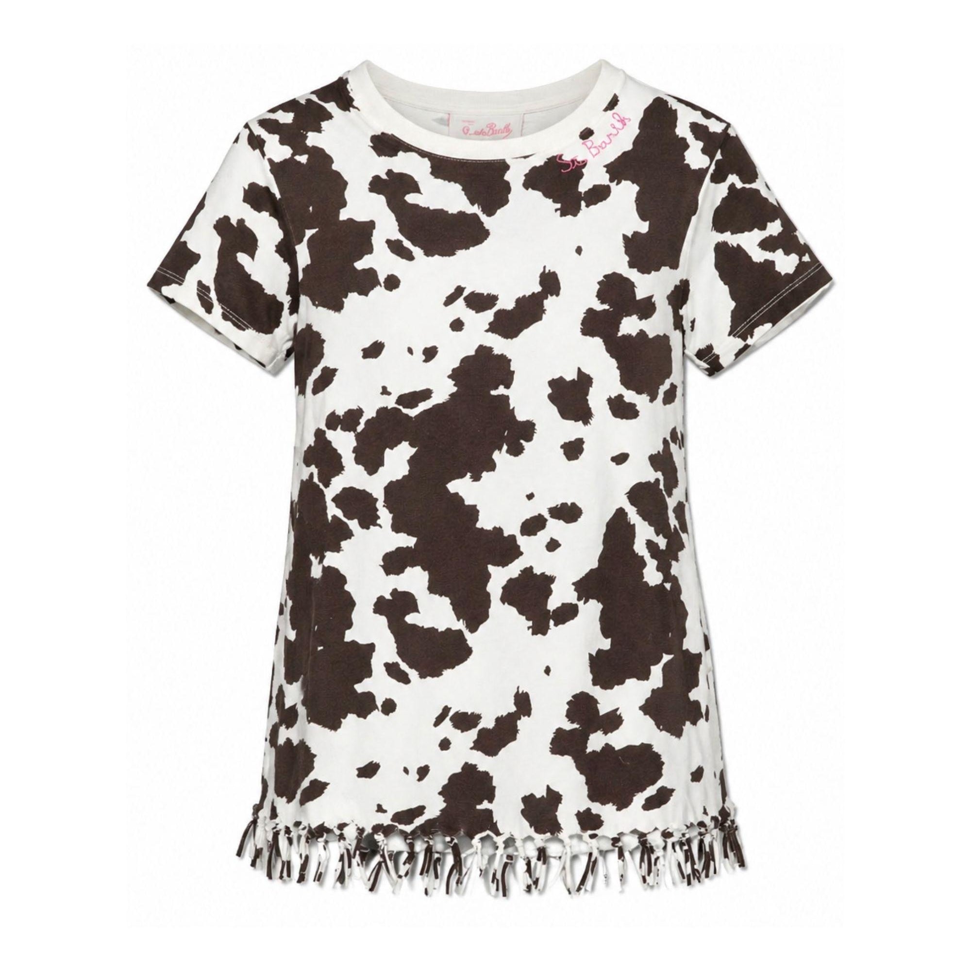 Abito per bambina MC2 Saint Barth Kids bianco con stampa animalier ABY0001 03851L MC2 ST. BARTH KIDS