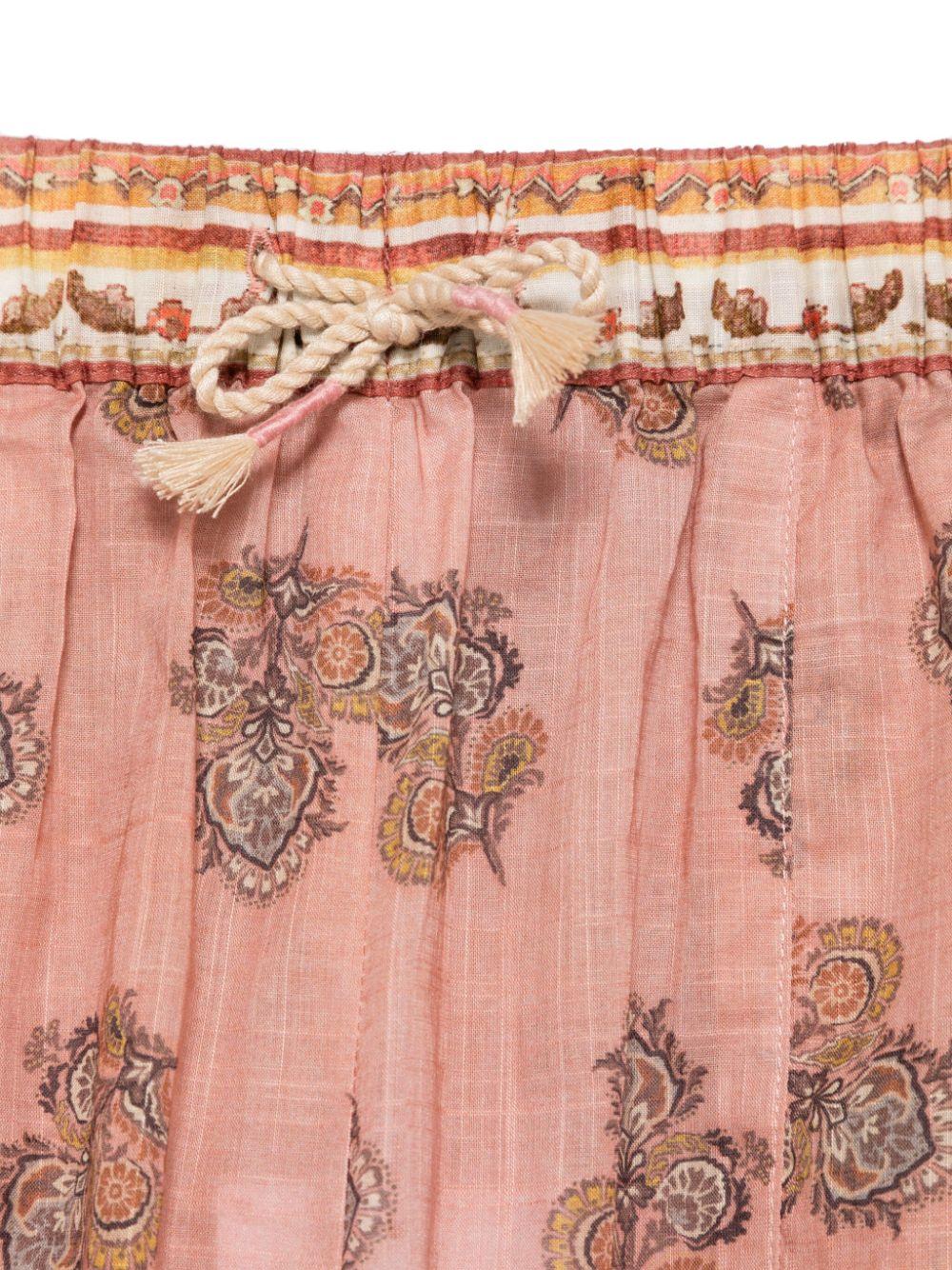 Pantaloni elasticizzati per bambina ZIMMERMANN Kids rosa con stampa floreale 0659PR S253 ZIMMERMANN KIDS