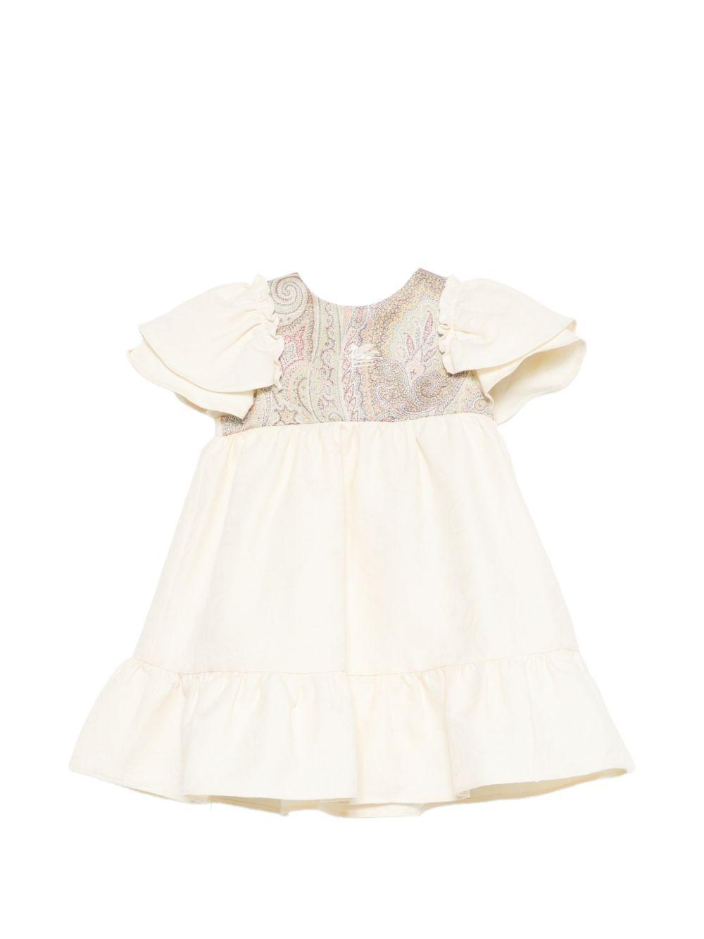 Abito per neonata Etro Kids beige con volant GY1011 I0308 105 ETRO KIDS