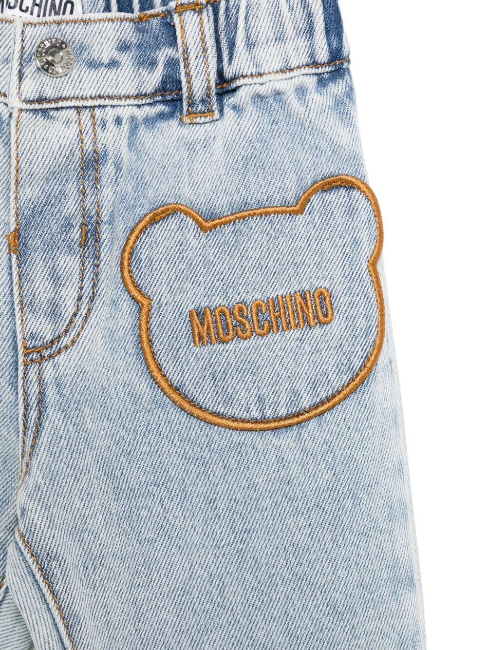 Jeans per neonato Moschino Kids denim con vita elasticizzata MUP05AL0E08 40186 MOSCHINO KIDS
