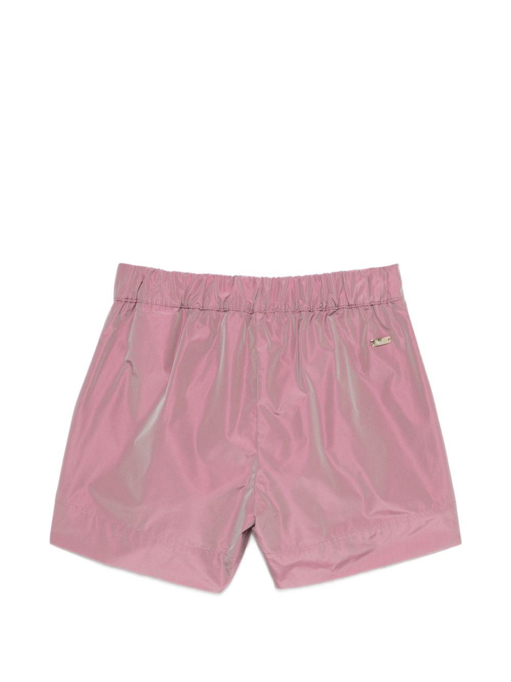 Shorts per bambina Herno Kids rosa con dettaglio logo PT000003G12483Z 4173 HERNO KIDS