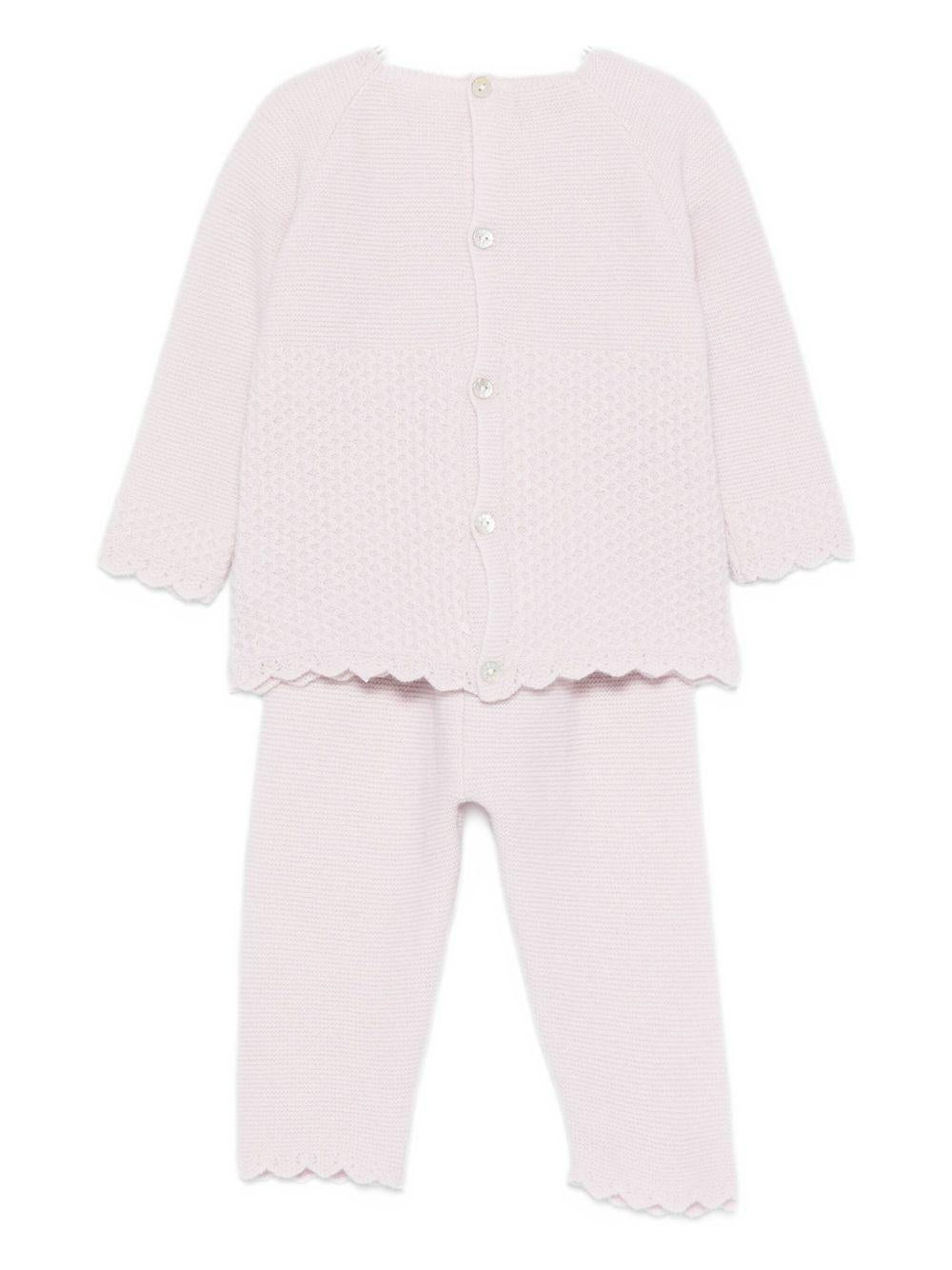 Set maglione e pantaloni per neonata Paz Rodríguez rosa con chiusura con bottoni 003-113158 37 H109 PaZ RODRIGUEZ