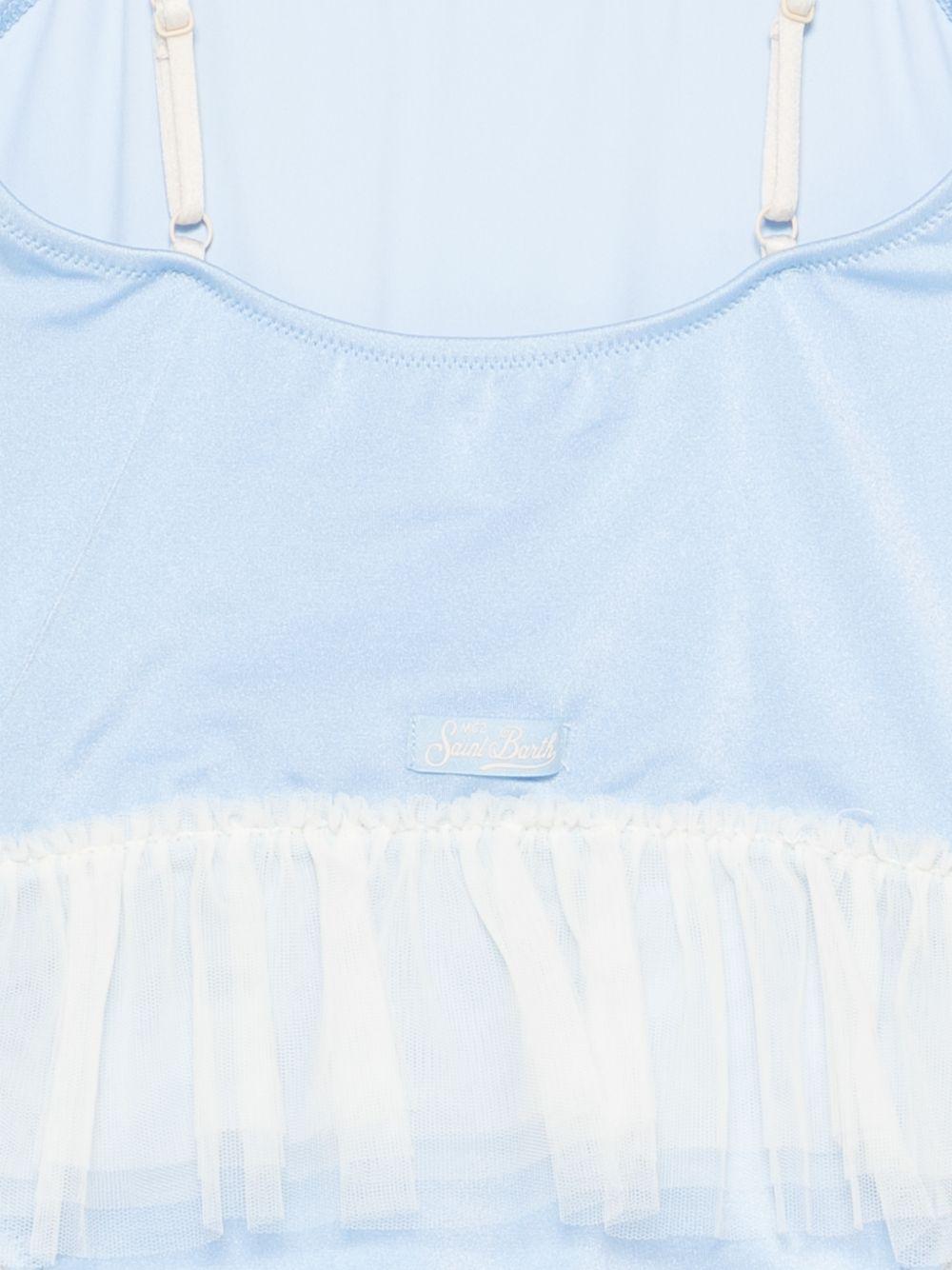 Costume intero per bambina MC2 Saint Barth Kids azzurro con stampa grafica fiocchi DANC0001 03050L MC2 ST. BARTH KIDS