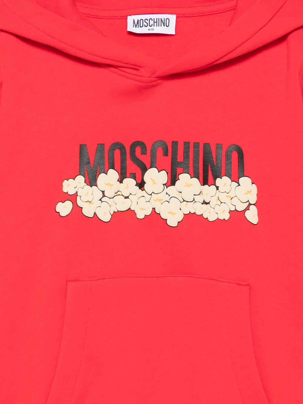Felpa per bambini Moschino Kids rossa con stampa grafica HUF09ZLCA83 50109 MOSCHINO KIDS