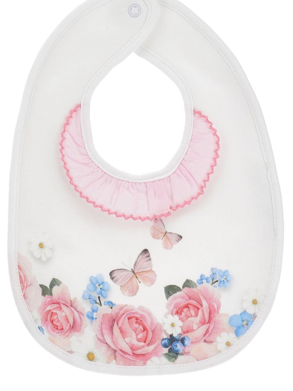 Set neonata Monnalisa bianco con stampa a fiori 35G504 7000 9990 MONNALISA KIDS