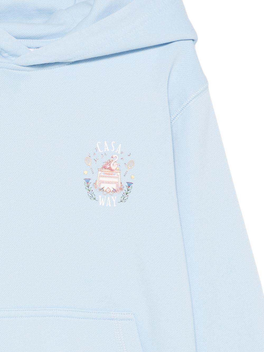Felpa per bambino Casablanca Kids azzurra con stampa grafica KPF26JTP37202 CASAWAY CASABLANCA KIDS
