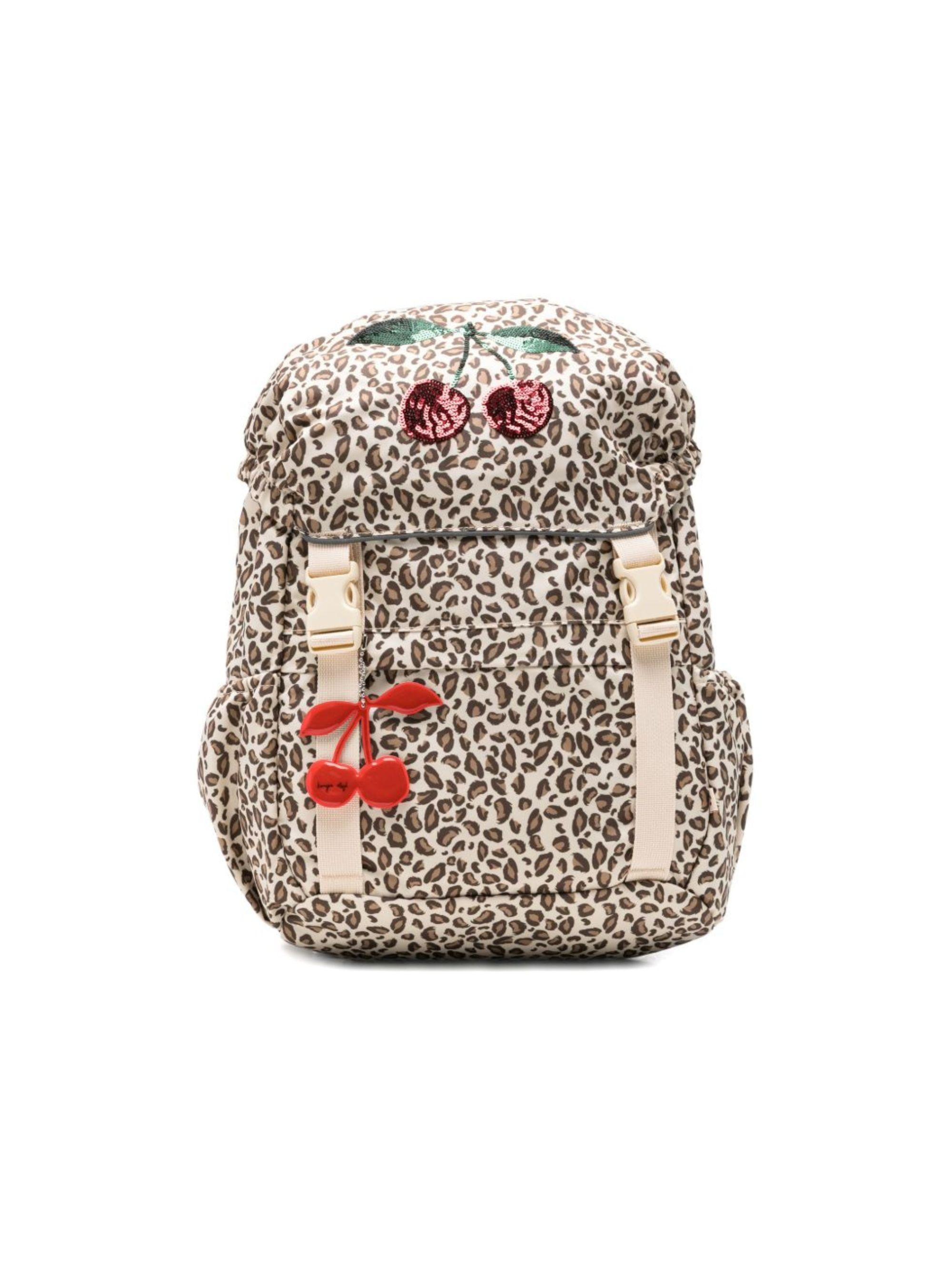 Zaino per bambina Konges Slojd animalier con stampa ciliegia KS104737 LEO KONGES SLOJD
