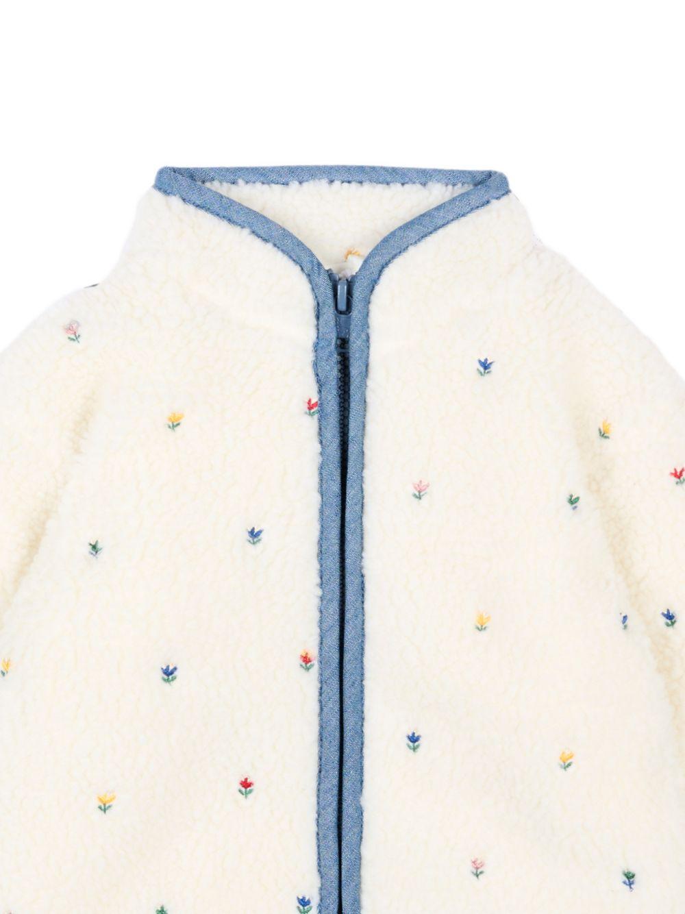 Giubbino per neonata Stella McCartney Kids bianco con bordi a contrasto TZ2017 Z3881 189EM STELLA McCARTNEY KIDS