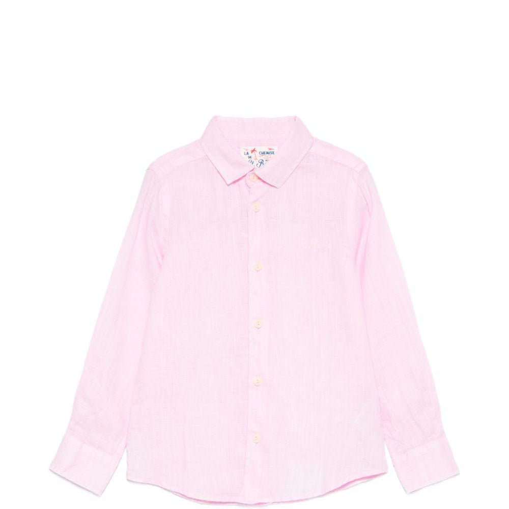 Camicia per bambino MC2 Saint Barth Kids rosa con colletto classico AGN0001 00142L MC2 ST. BARTH KIDS