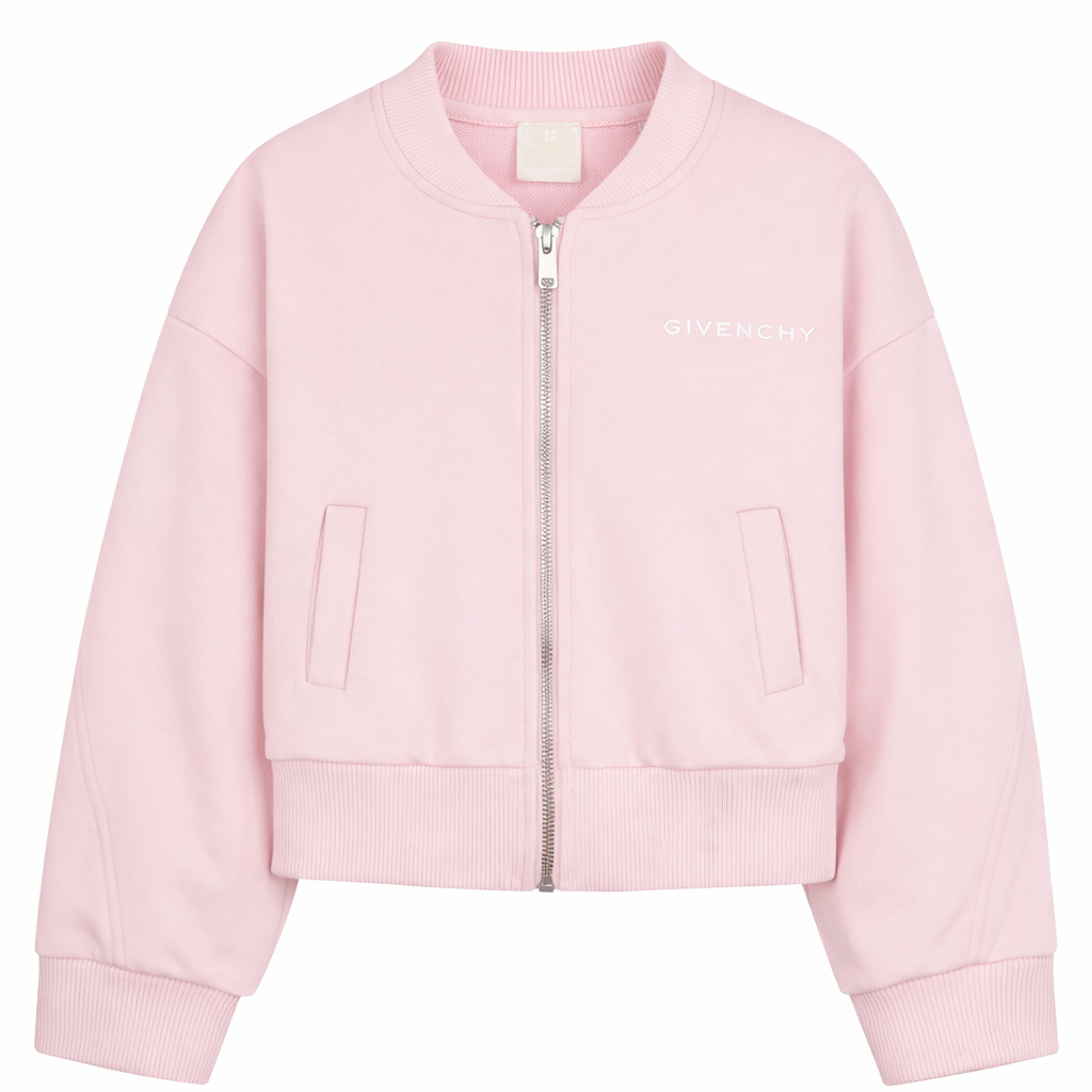 Felpa per bambina Givenchy Kids rosa con chiusura con cerniera H31143 44Z GIVENCHY KIDS