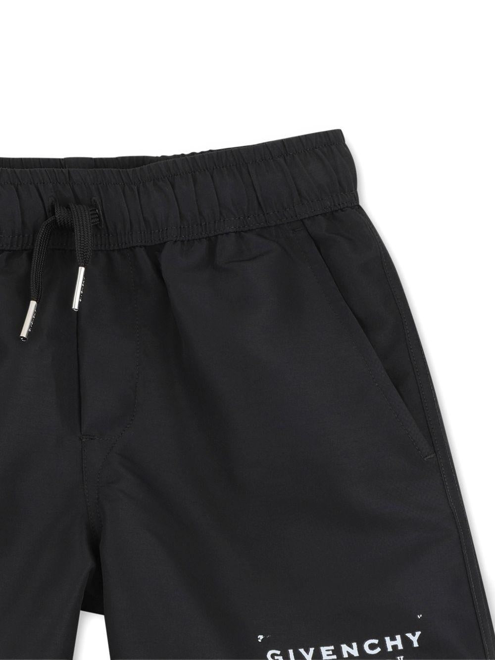 Costume da bagno per bambino Givenchy Kids nero con coulisse H31078 09B GIVENCHY KIDS