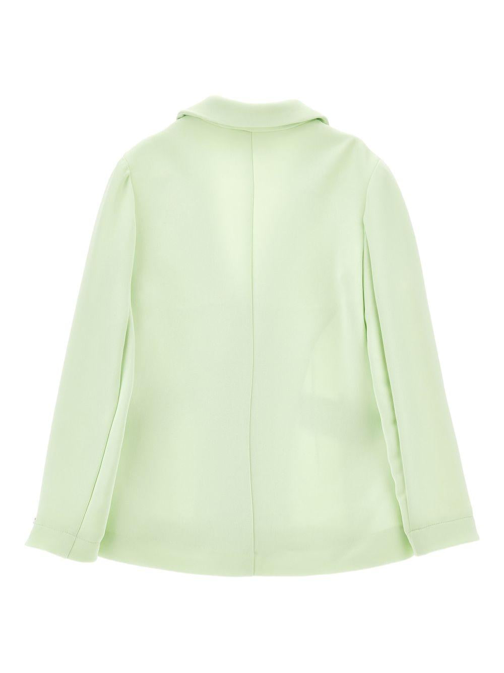 Blazer per bambina Monnalisa verde con applicazione fiore 71G103 7303 0020 MONNALISA KIDS