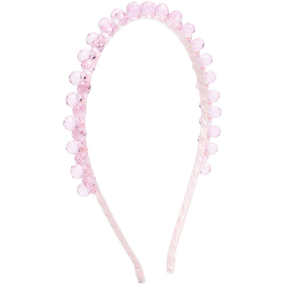 Cerchietto per capelli per bambina Ermanno Scervino Junior rosa con decorazione a perline Z9G004 7753 0092 ERMANNO SCERVINO KIDS