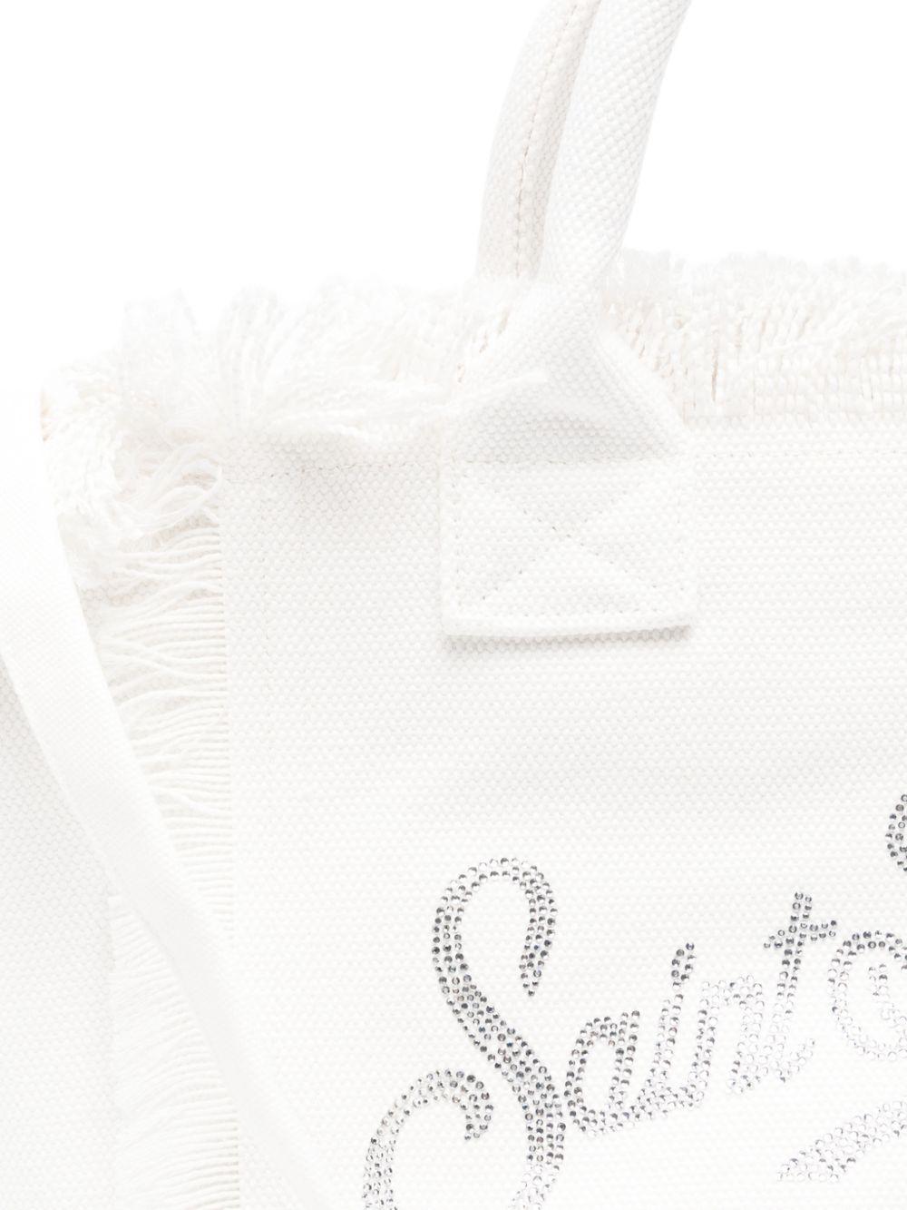 Borsa Tote Colette MC2 Saint Barth bianca con dettagli logo COL0001 02571L MC2 ST. BARTH KIDS