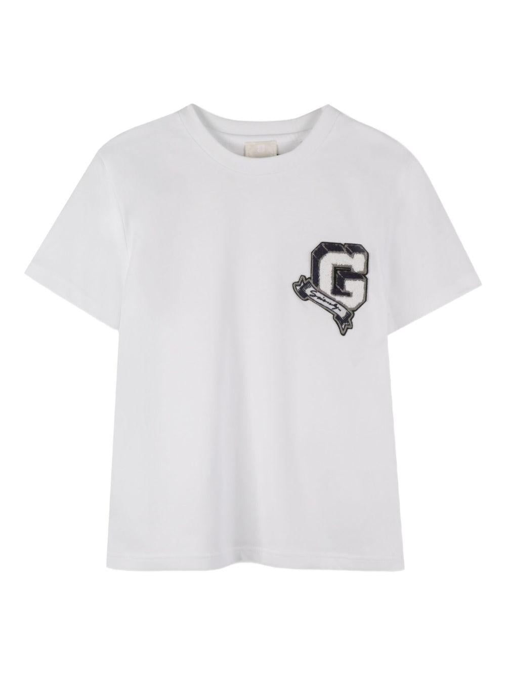 T-shirt per bambino Givenchy Kids bianco in cotone con logo H30957 10P GIVENCHY KIDS