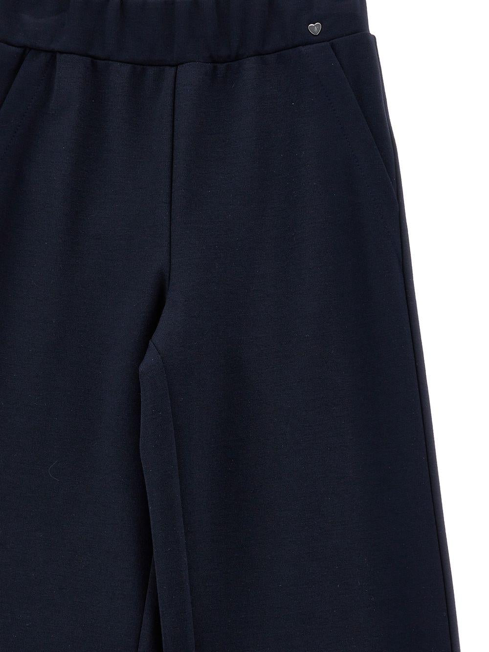 Pantaloni per bambina Monnalisa Kids blu con gamba ampia 18HANT 8225 056S MONNALISA KIDS