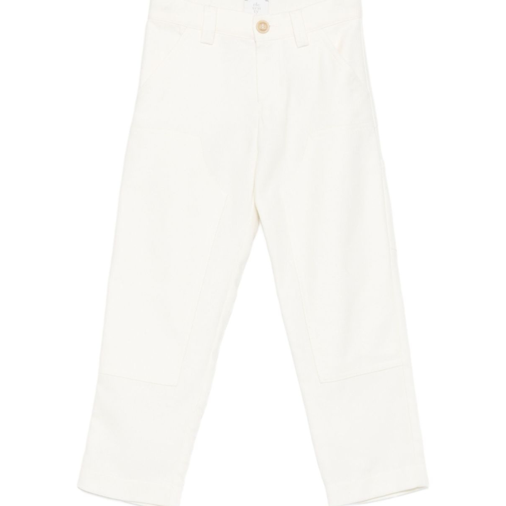 Pantaloni per bambino Eleventy Kids bianchi con tasche applicate EX6P50 I0233 101 ELEVENTY KIDS
