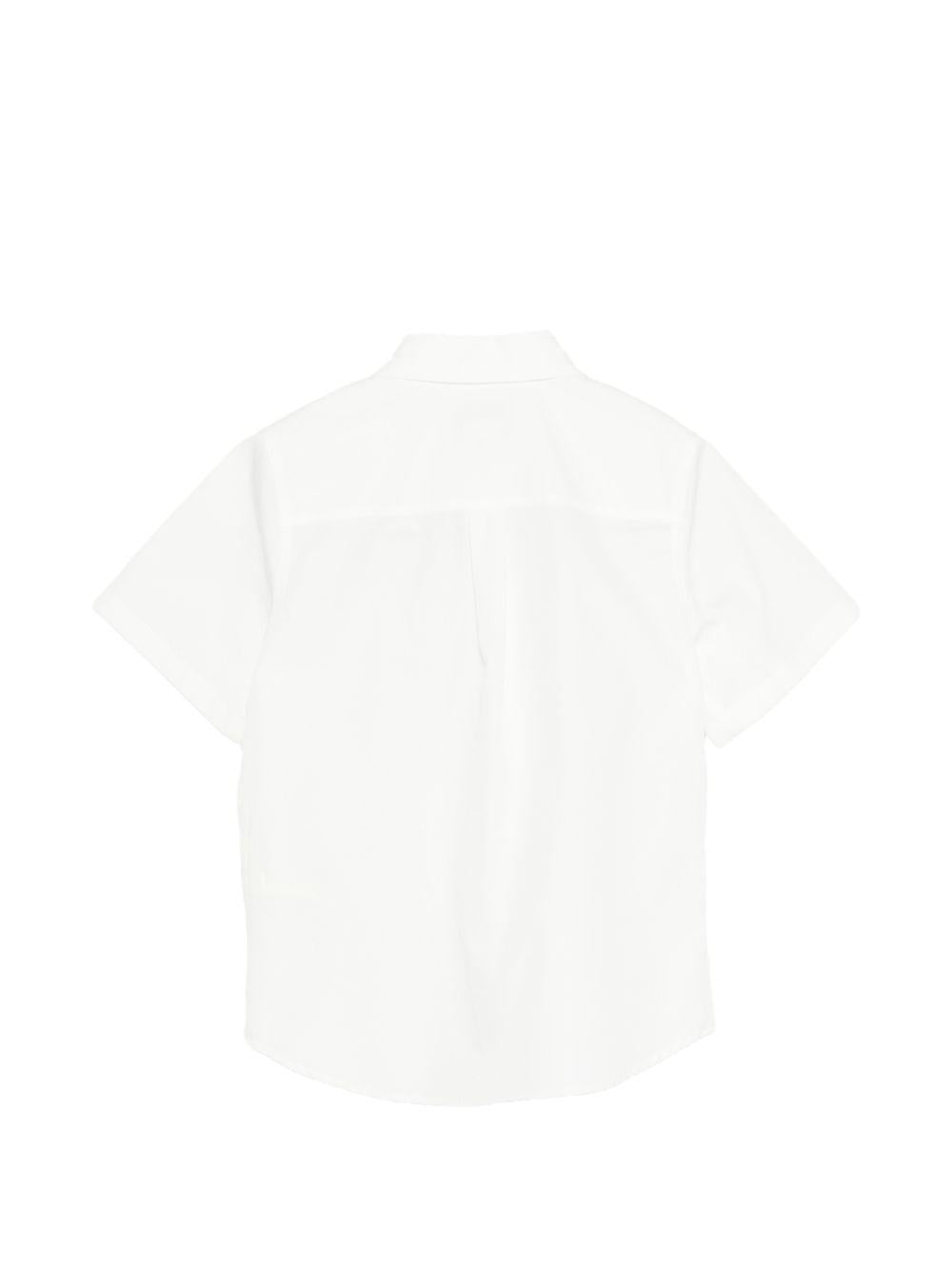 Camicia per bambino Fendi Kids bianca a maniche corte JMC207 AEXZ F0TU9 FENDI KIDS