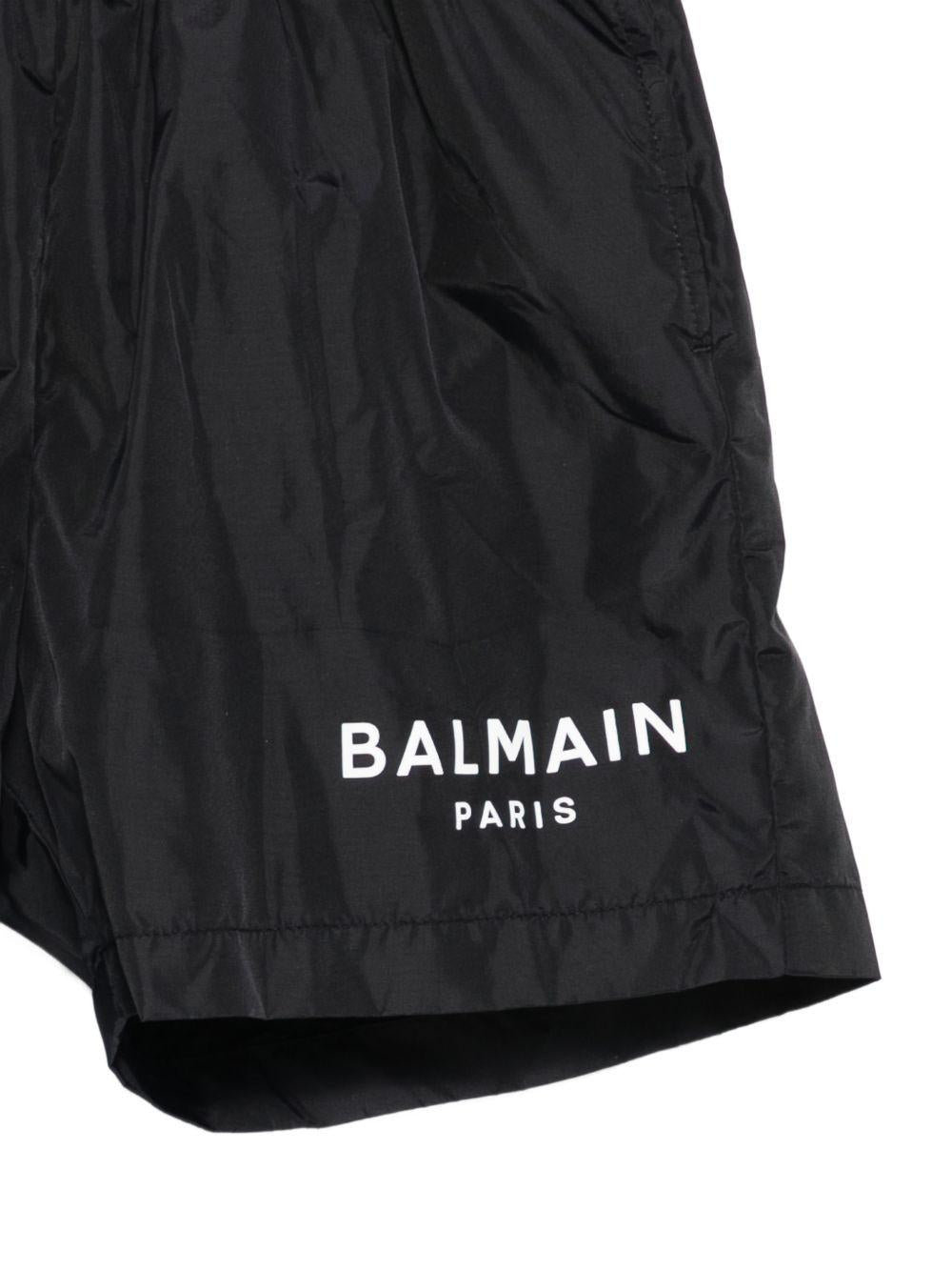 Costume da bagno per bambino Balmain Kids nero con logo sul davanti BYCP59 Z3781 930BC BALMAIN KIDS