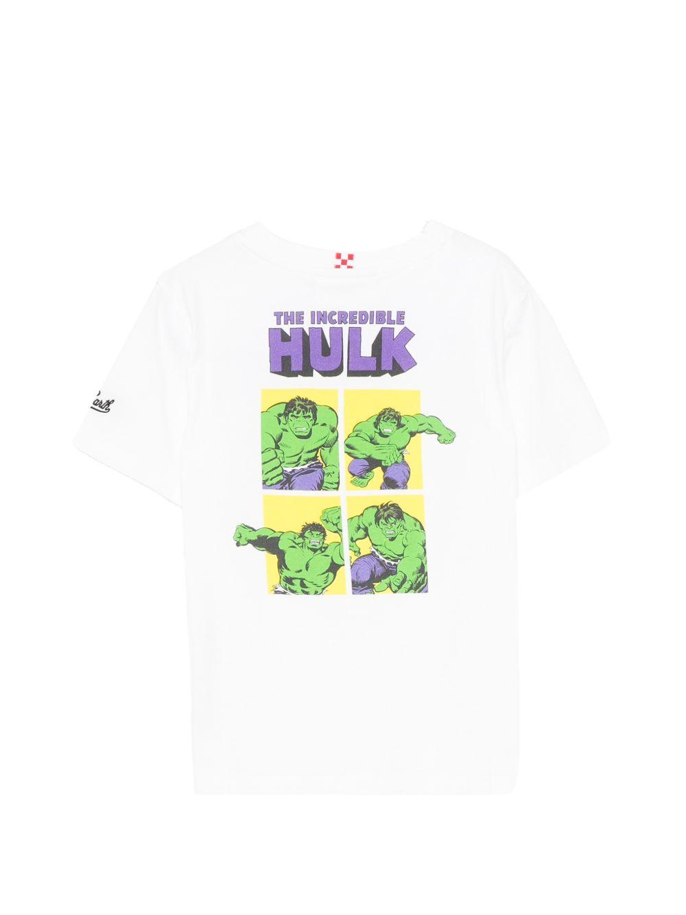 T-shirt per bambino MC2 Saint Barth Kids bianca con stampa Hulk PRL0001 03768L MC2 ST. BARTH KIDS
