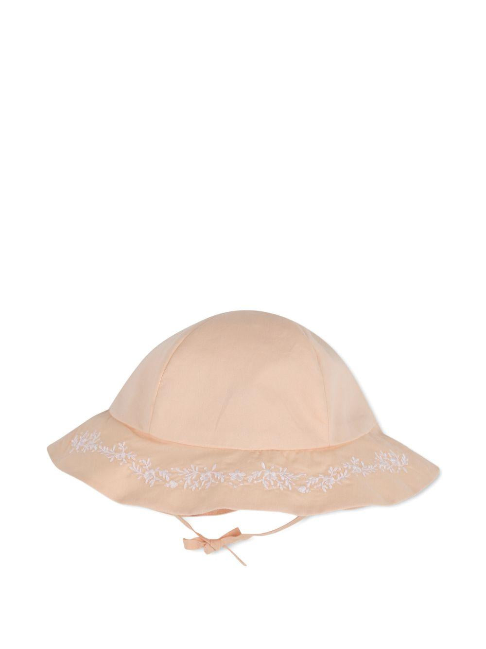 Set abito e cappellino per neonata Chloé Kids rosa con ricamo floreale C20920 43J CHLOE' KIDS