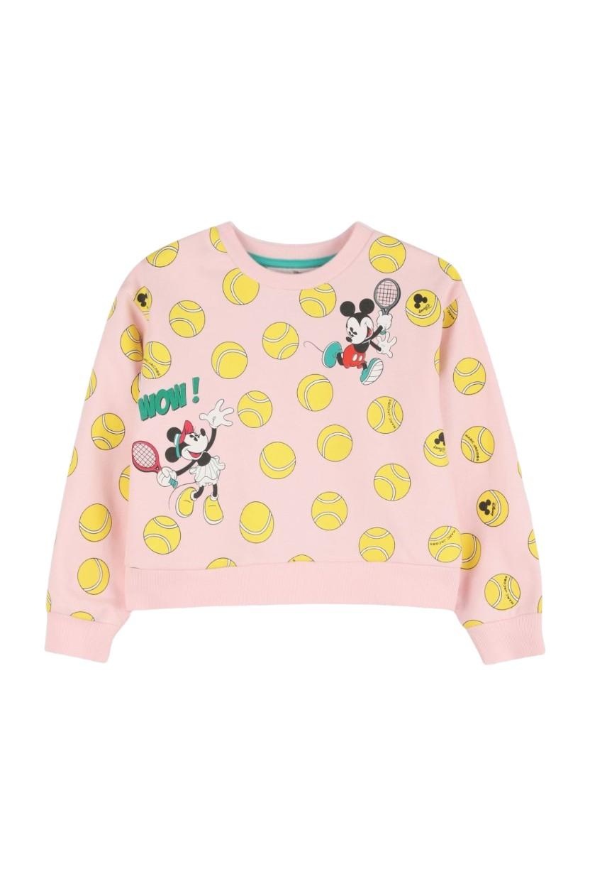 Felpa per bambina The Marc Jacobs Kids x Disney rosa con stampa baseball all-over W60748 475 THE MARC JACOBS KIDS