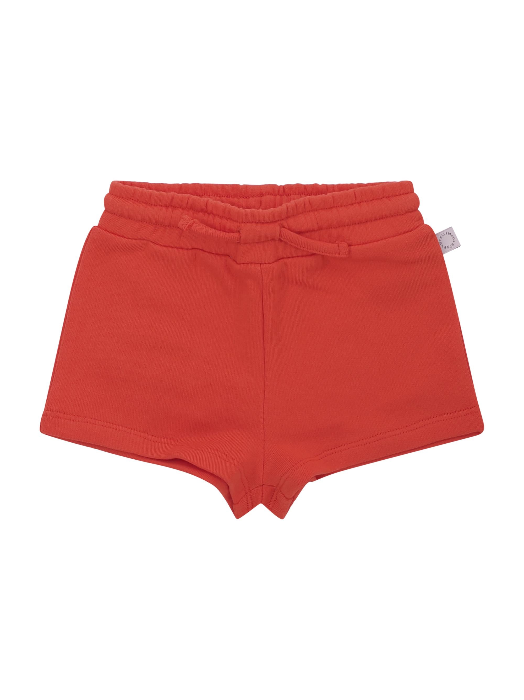 Shorts per neonata Stella McCartney Kids rossi con chiusura a coulisse TY6129 Z0499 426 STELLA McCARTNEY KIDS