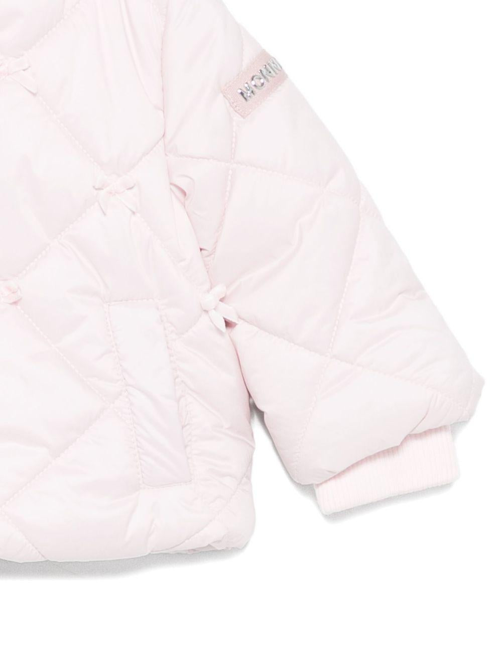 Giubbino per neonata Monnalisa rosa con cappuccio 37F100 6022 0090 MONNALISA