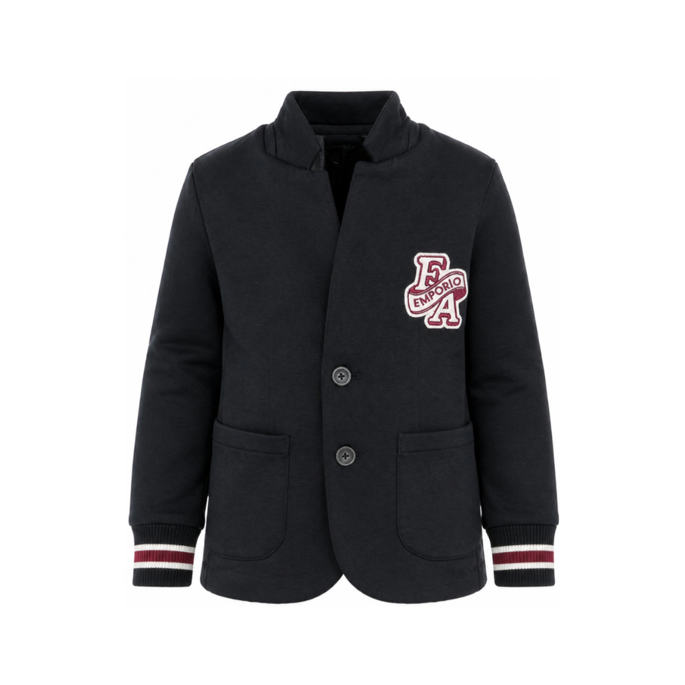 Blazer per bambino Emporio Armani Kids blu con patch logo EB001532 AF10126 UB118 EMPORIO ARMANI KIDS