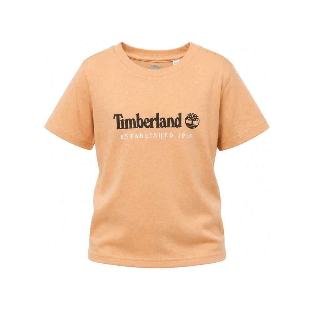 T-shirt per bambino Timberland Kids beige con stampa logo T60968 230 TIMBERLAND KIDS