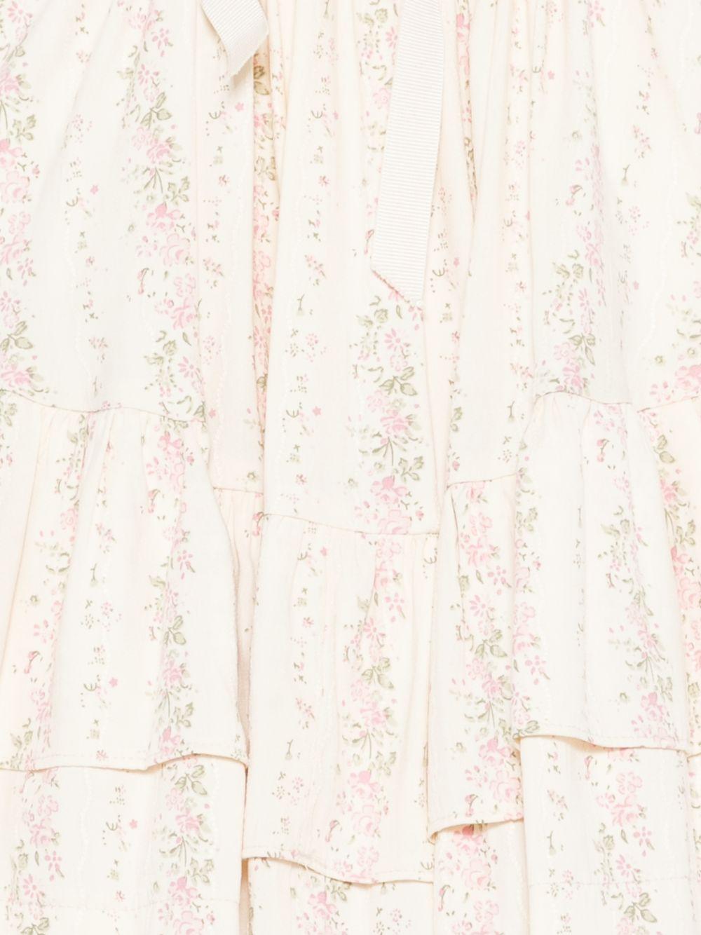 Abito per neonata La Stupenderia beige con colletto alla Peter Pan 2TJAB88 T78 LA STUPENDERIA