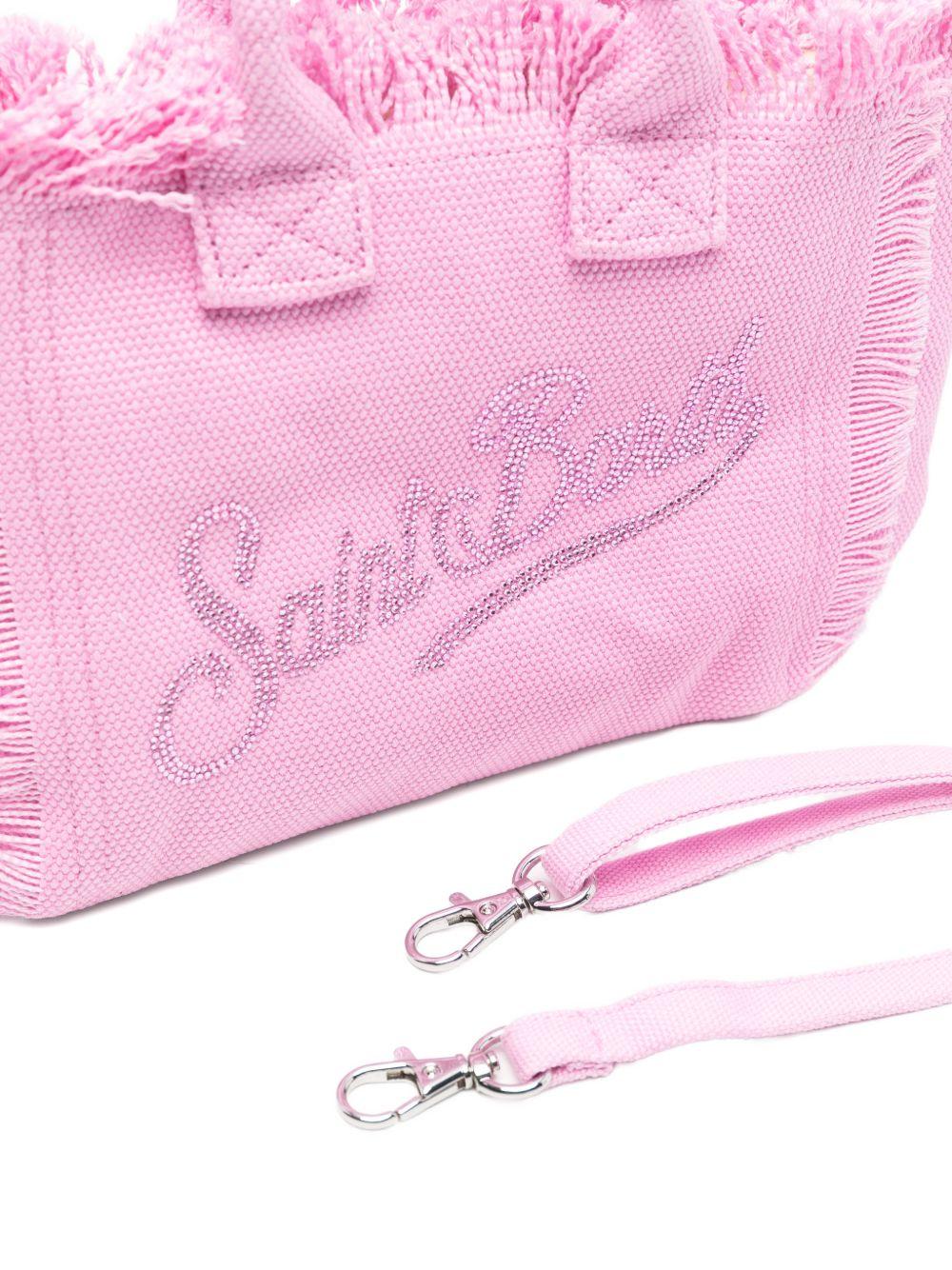 Borsa Vanity Mini MC2 Saint Barth rosa con logo impreziosito da glitter VAMI001 00403L MC2 ST. BARTH KIDS