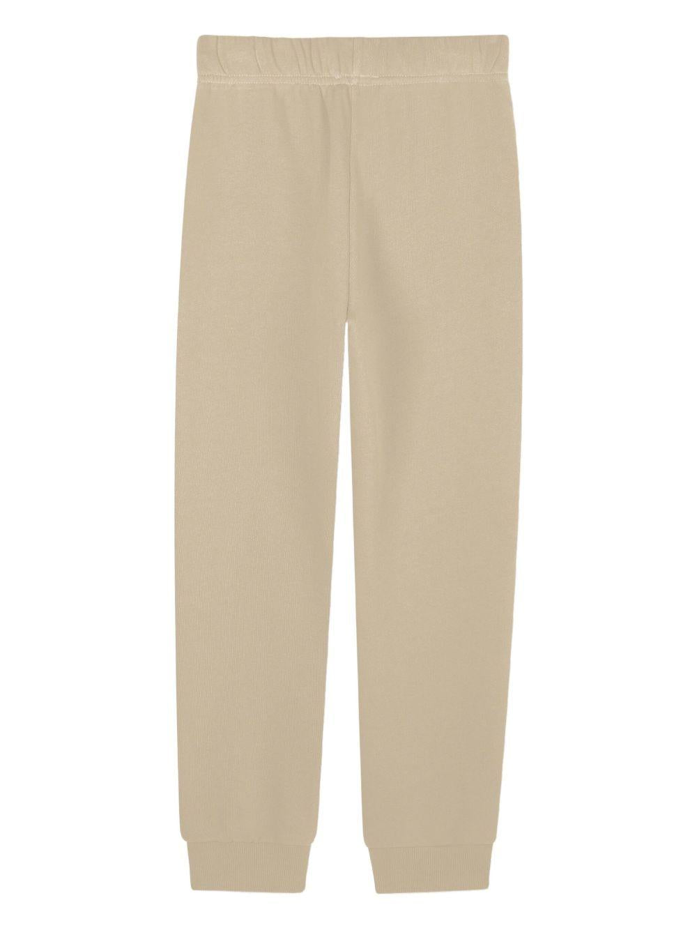 Pantaloni sportivi per bambino Kenzo Kids beige con ricamo Tiger K61455 249 KENZO KIDS