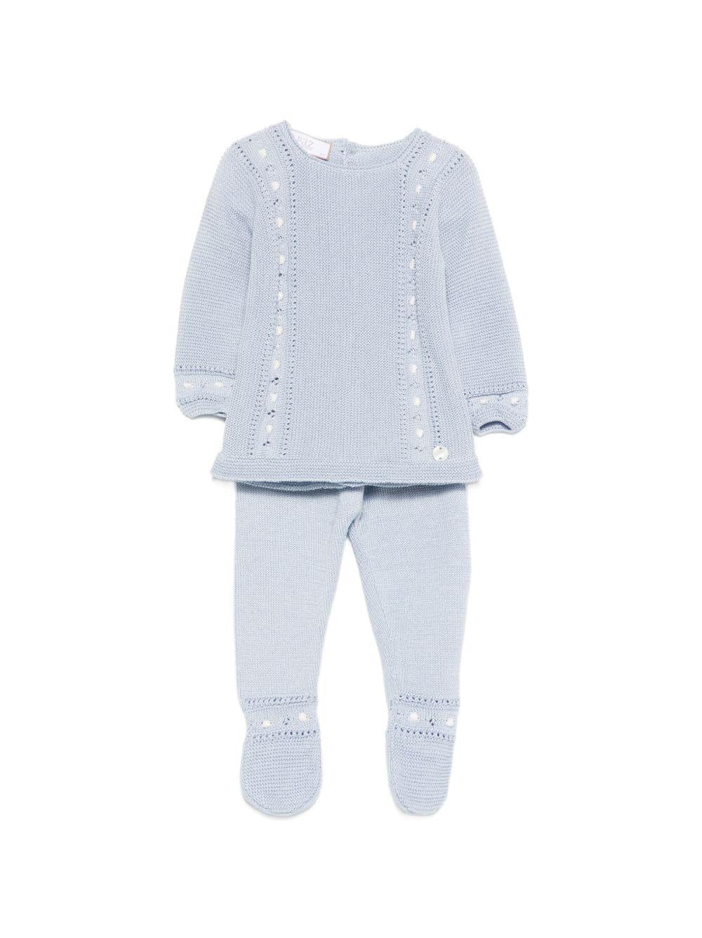 Set due pezzi per neonato Paz Rodriguez azzurro a maniche lunghe 103-123255 80 PaZ RODRIGUEZ KIDS