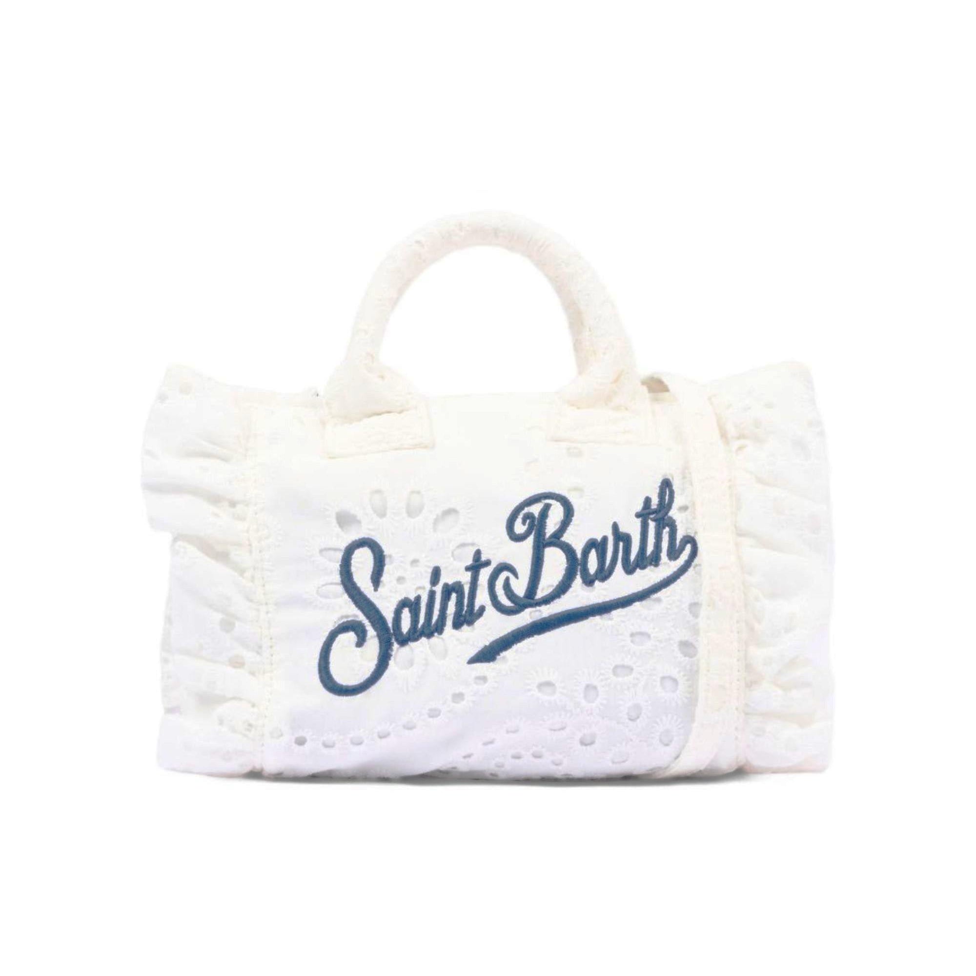 Borsa Vanity Mini MC2 Saint Barth bianca in pizzo sangallo VAMI018 00434L MC2 ST. BARTH KIDS