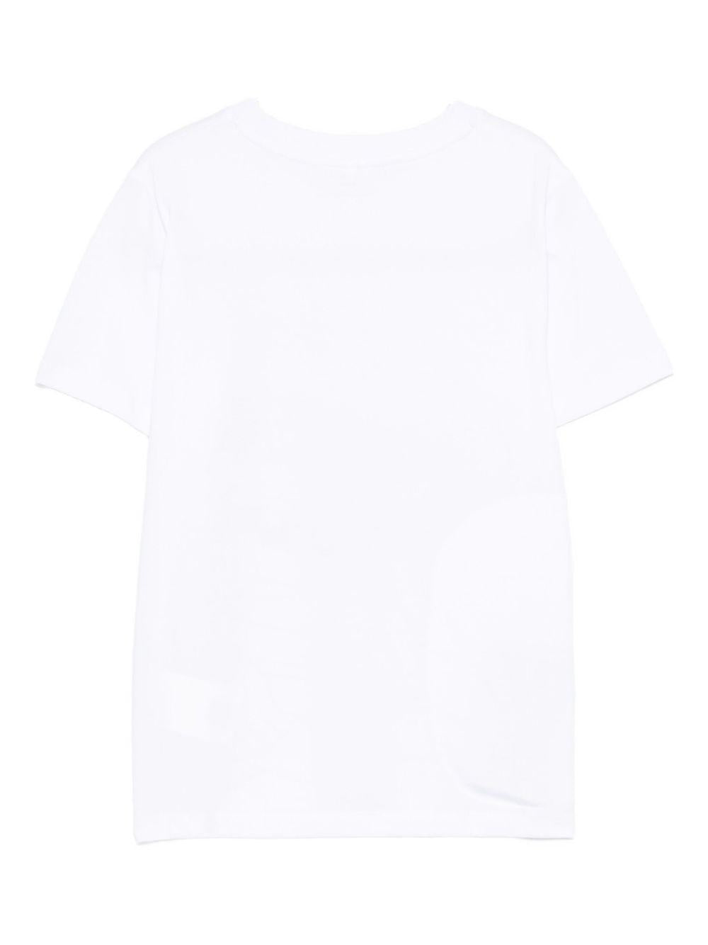 T-shirt per bambino Stella McCartney Kids bianca con stampa mummia TX8P11 Z0434 100 STELLA McCARTNEY KIDS
